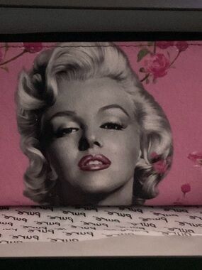 Marilyn Monroe Pop Art Wallet in Pink and Black. 7.25 X 4”